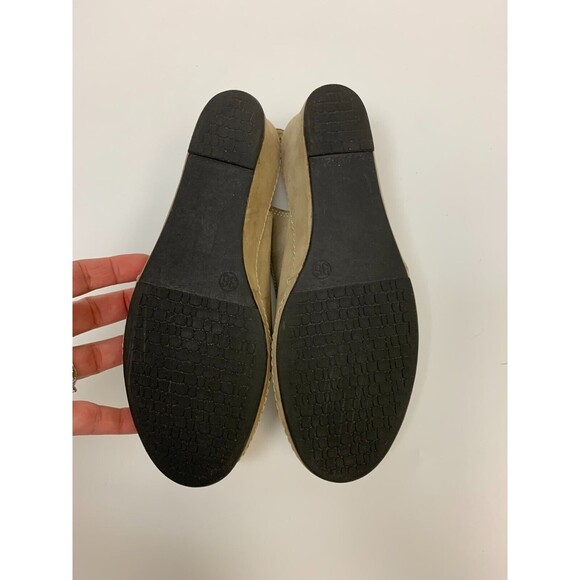 BOGO La Plume Wedge Slingback Sandal Taupe Nubuck Leather Womens EUR 39 US 8.5 - Picture 15 of 15